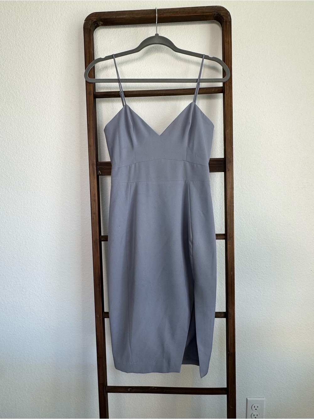 House of CB V-Neck Spaghetti-Strap Midi Dress